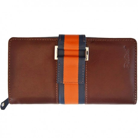 Cartera de Piel Mujer Pielini Mod 3033 Marrón Claro