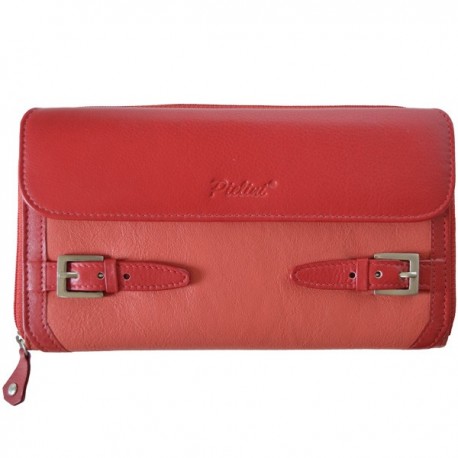 Cartera de Piel Mujer Pielini Mod 3069 Rojo