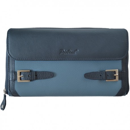 Cartera de Piel Mujer Pielini Mod 3069 Azul