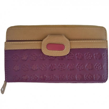 Cartera de Piel Mujer Pielini Mod 3025 Morado